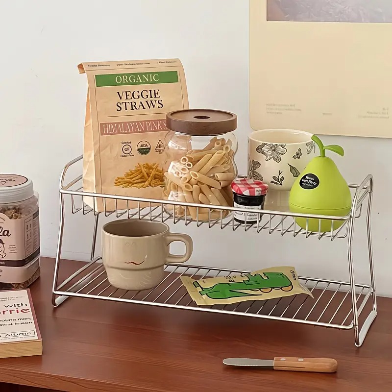 Sports Equipment Storage Rack - 2단 카운터탑 수납 선반 - 주방,