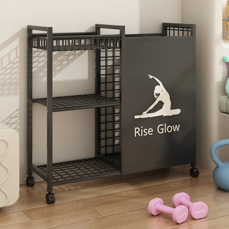 Sports Equipment Storage Rack - 바퀴가 달린 이동식 피트니스 카트 -