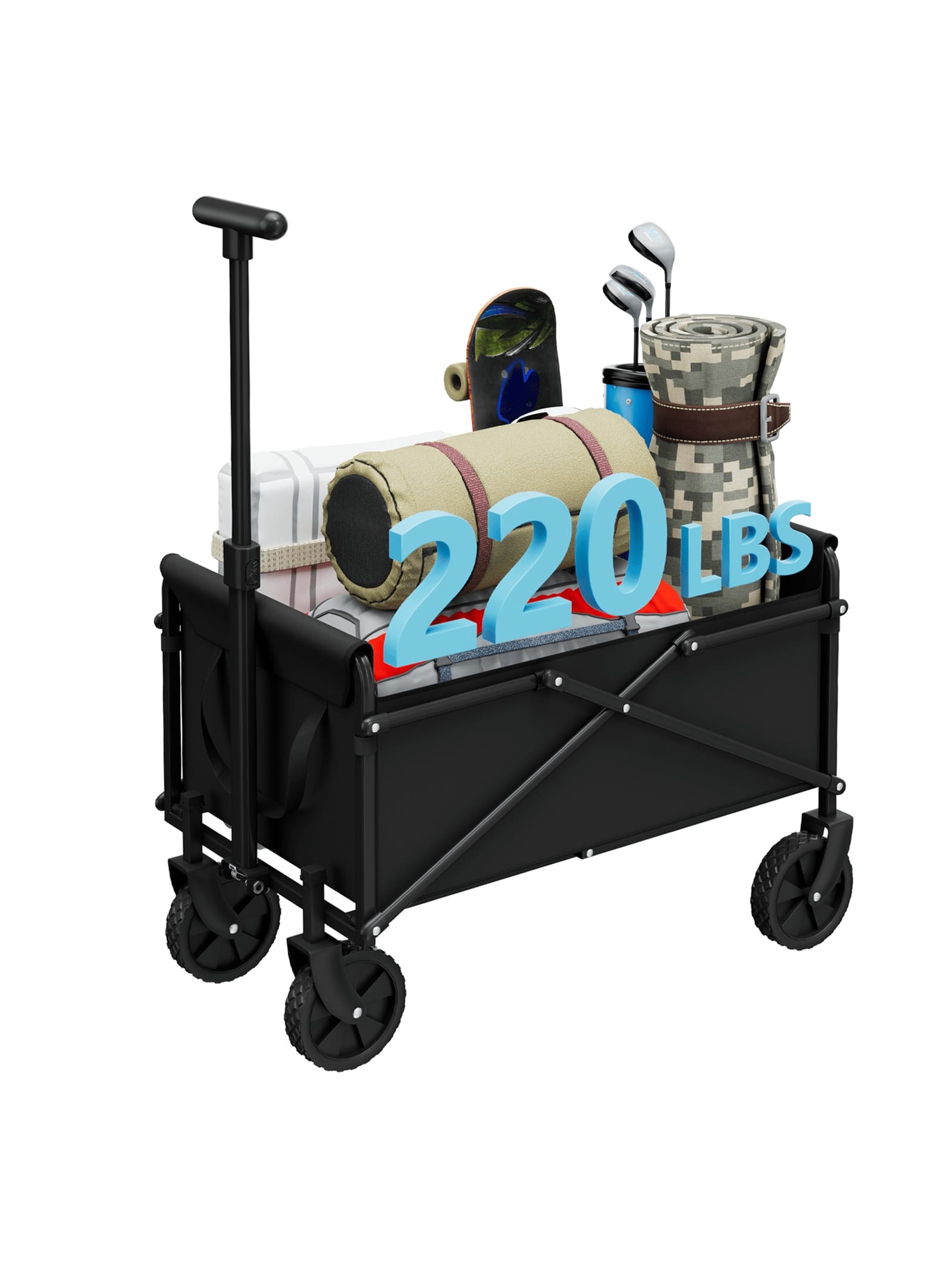 Sports Equipment Trolley - 대용량 접이식 휴대용 유틸리티 웨건 카트
