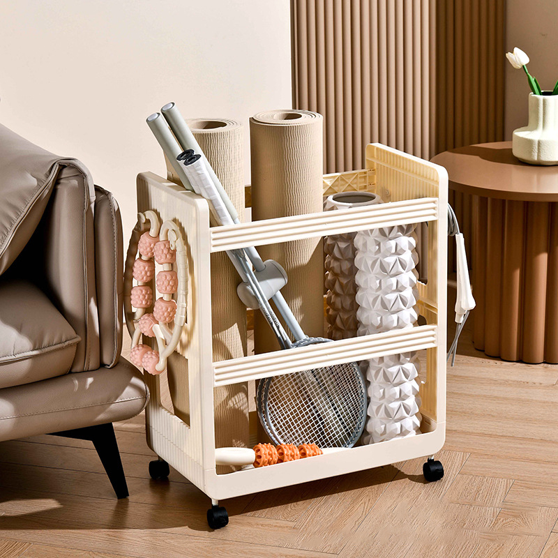 Sports Equipment Storage Rack - 요가 용품 보관 랙 이동식 트롤리