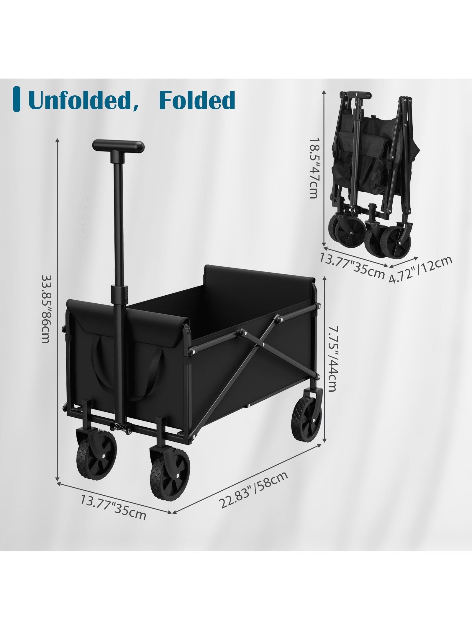 대용량 접이식 휴대용 유틸리티 웨건 카트 (음료 홀더  - Sports Equipment Trolley 리뷰 및 가격