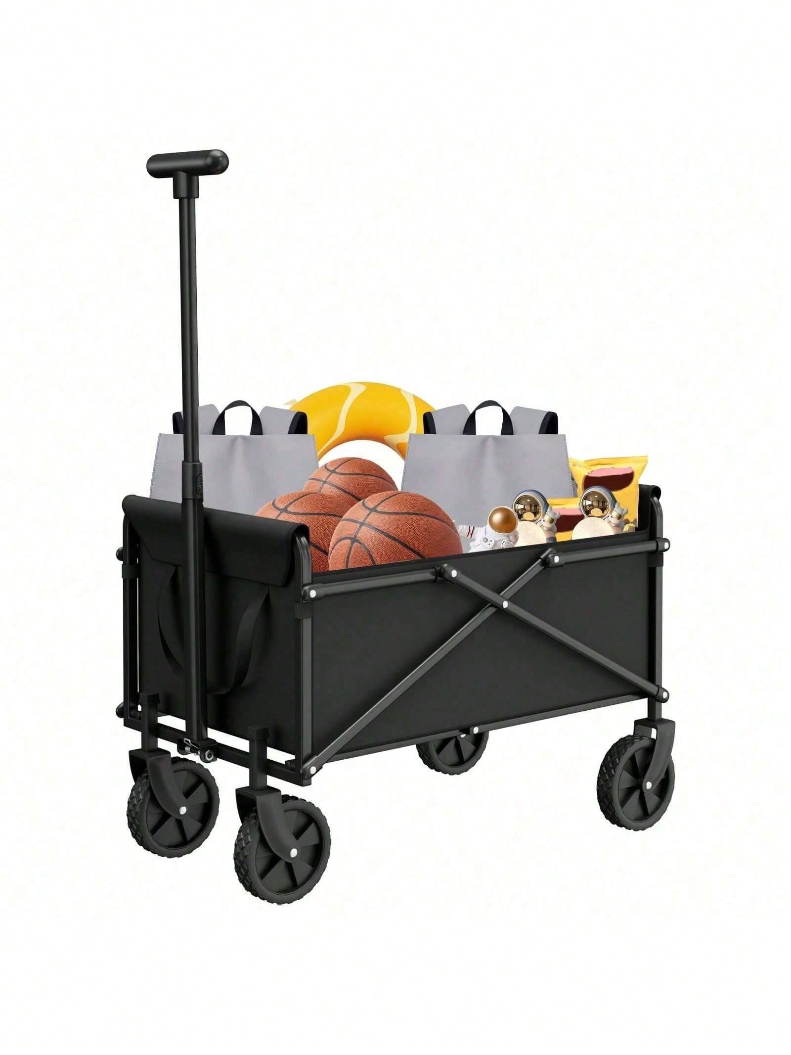 대용량 접이식 휴대용 유틸리티 웨건 카트 (음료 홀더  - Sports Equipment Trolley 리뷰 및 가격
