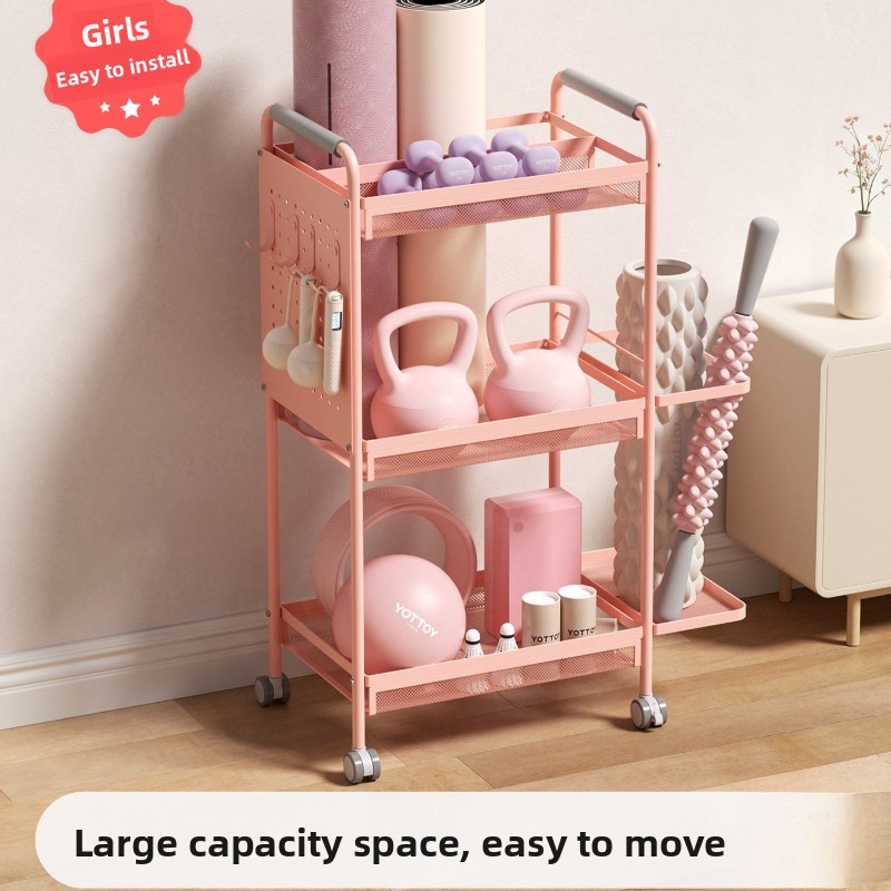 미니멀리스트 철제 수납 랙 다층 이동식 정리대 (요가  - Sports Equipment Trolley 리뷰 및 가격