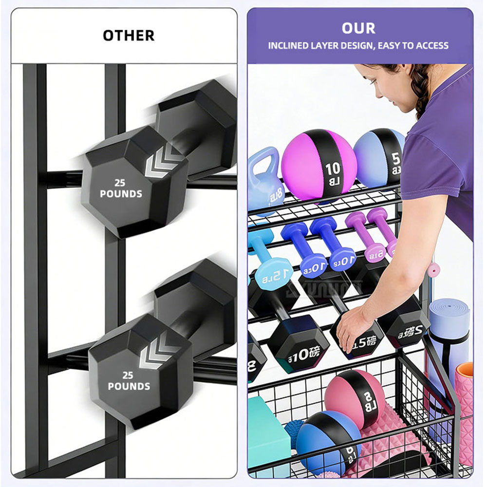윤린리 헬스장 덤벨 요가 매트 보관대 축구 농구 보관  - Sports Equipment Trolley 리뷰 및 가격